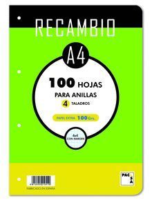 RECAMBIO A4 100GR 4X4 PACSA