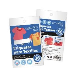 Etiquetas para Textiles 4,5x1,2 Bolsa c/36 und