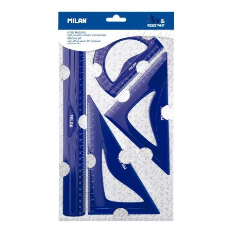 Kit de reglas Milan Flex&Resistant azul, serie Aci