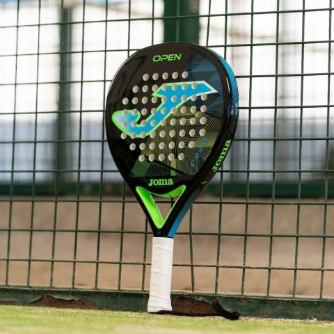 Pala de Pádel Joma Open Negro y Turquesa Flúor