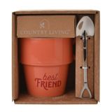 TAZA BEST FRIENDS NARANJA CON CUCHARA