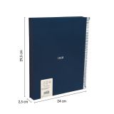 Cuaderno A4 con espiral y tapa dura, papel cuadric