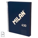 Cuaderno A4 con espiral y tapa dura, papel cuadric