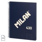 Cuaderno A4 con espiral y tapa dura, papel cuadric