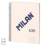 Cuaderno A4 con espiral y tapa dura, papel cuadric