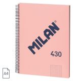 Cuaderno A4 con espiral y tapa dura, papel cuadric