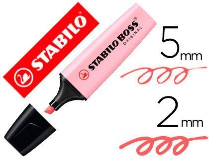 MARCADORES STABILO BOSS PASTEL ROSA