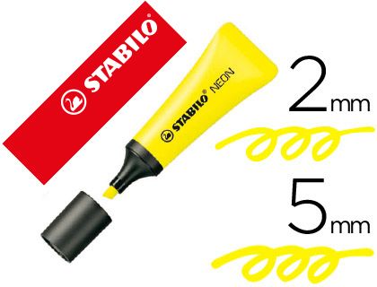 MARCADOR STABILO NEON AMARILLO