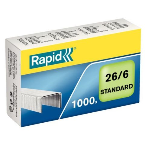 CAJA DE GRAPAS ESTANDARES RAPID 26/6