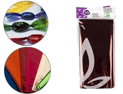 PAPEL CELOFAN LIDERPAPEL 50X70 10 COLORES