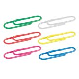 Caja 100 clips plastificados de colores 33 mm