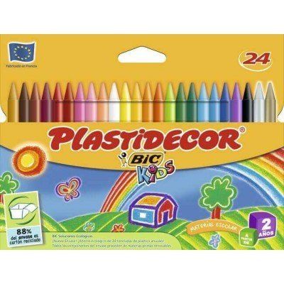 LAPICES DE CERA PLASTIDECOR 24 UND