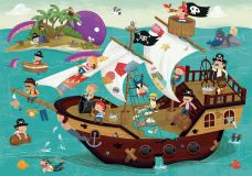 PUZZLE EDUCA 50 PIEZAS PIRATAS DETECTIVES