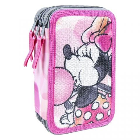 PLUMIER TRIPLE GIOTTO LENTEJUELAS MINNIE + CONTENI