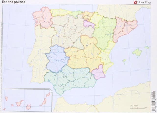 MAPA MUDO ESPAÑA POLITICA COLOR