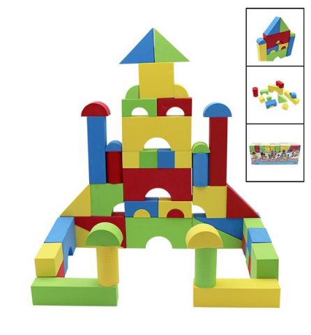 SET CONSTRUCCION FOAM 50 UNIDADES FORMAS GEOMETRIC