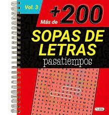 MAS DE 200 SOPAS DE LETRAS PASATIEMPOS VOL 3 ROJO