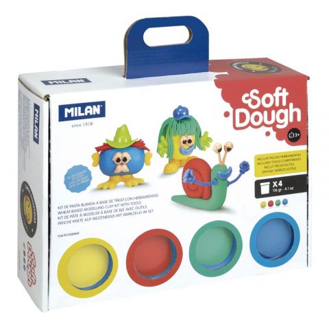 Maletín 4 botes 116 g pasta blanda Soft Dough con 