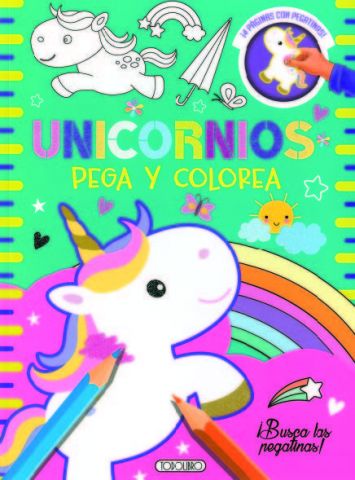 UNICORNIOS 4 PEGA Y COLOREA