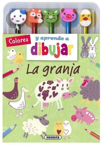 COLOREA Y APRENDE A DIBUJAR LA GRANJA