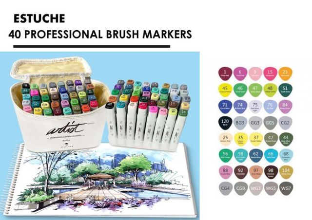 ROTULADORES CANVAS LUXE PROFESSIONAL BRUSH MARKER 